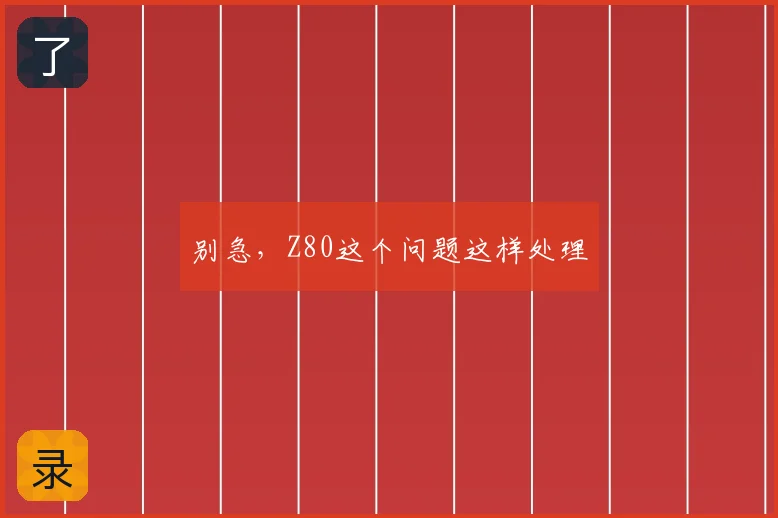 别急，Z80这个问题这样处理